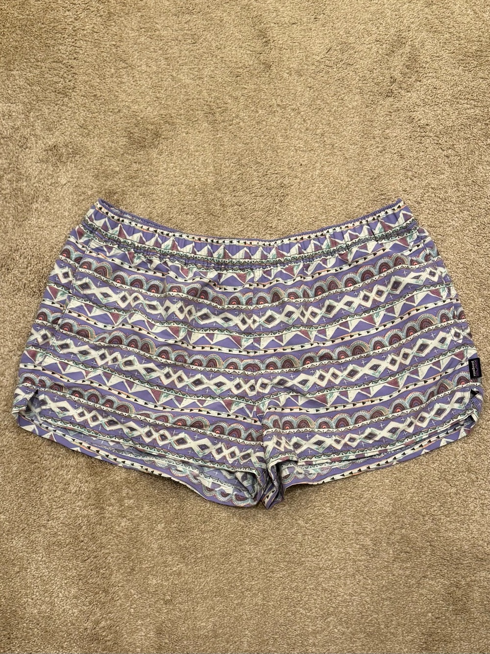 PATAGONIA Patterned Lavender Tribal Baggies / Shorts